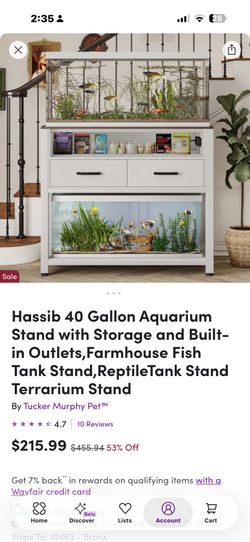Brand New Hassib 40 Gallon Aquarium Stand/Kitchen Cabinet