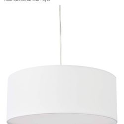 White Drum Pendant Light