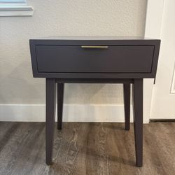 Dark Grey side Table Or Nightstand 