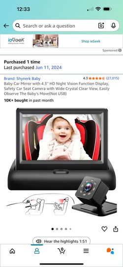 Baby Car Camera 