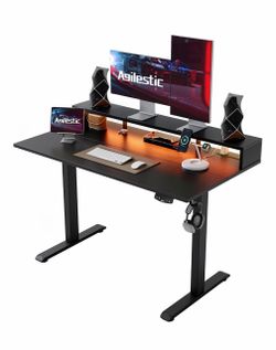 New! LED light Electric Standing desk Rising Gaming Desk Office desk