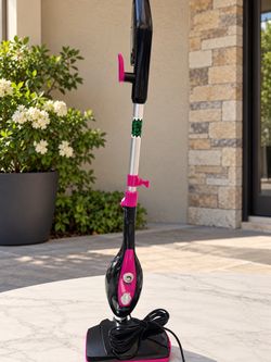 Black and Pink Electric Steam Mop