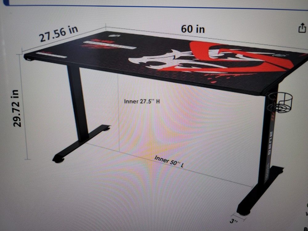Gaming Desk With Full Desk Mouse