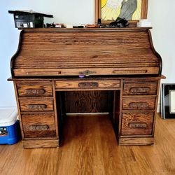 Wood Desk 52"wide, 28"deep, 46"high