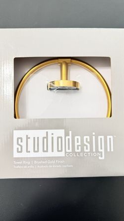 NEW Brushed Gold Towel Ring - Studio Design (10 available)