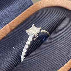 Half Carat Center Stone Princess Cut Ring