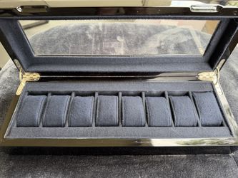 ECCLISSI Watch Storage Box Holds 8 Wrist Watches Black Lacquer