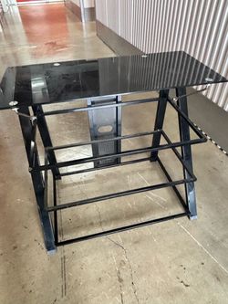 Black Glass tv stand
