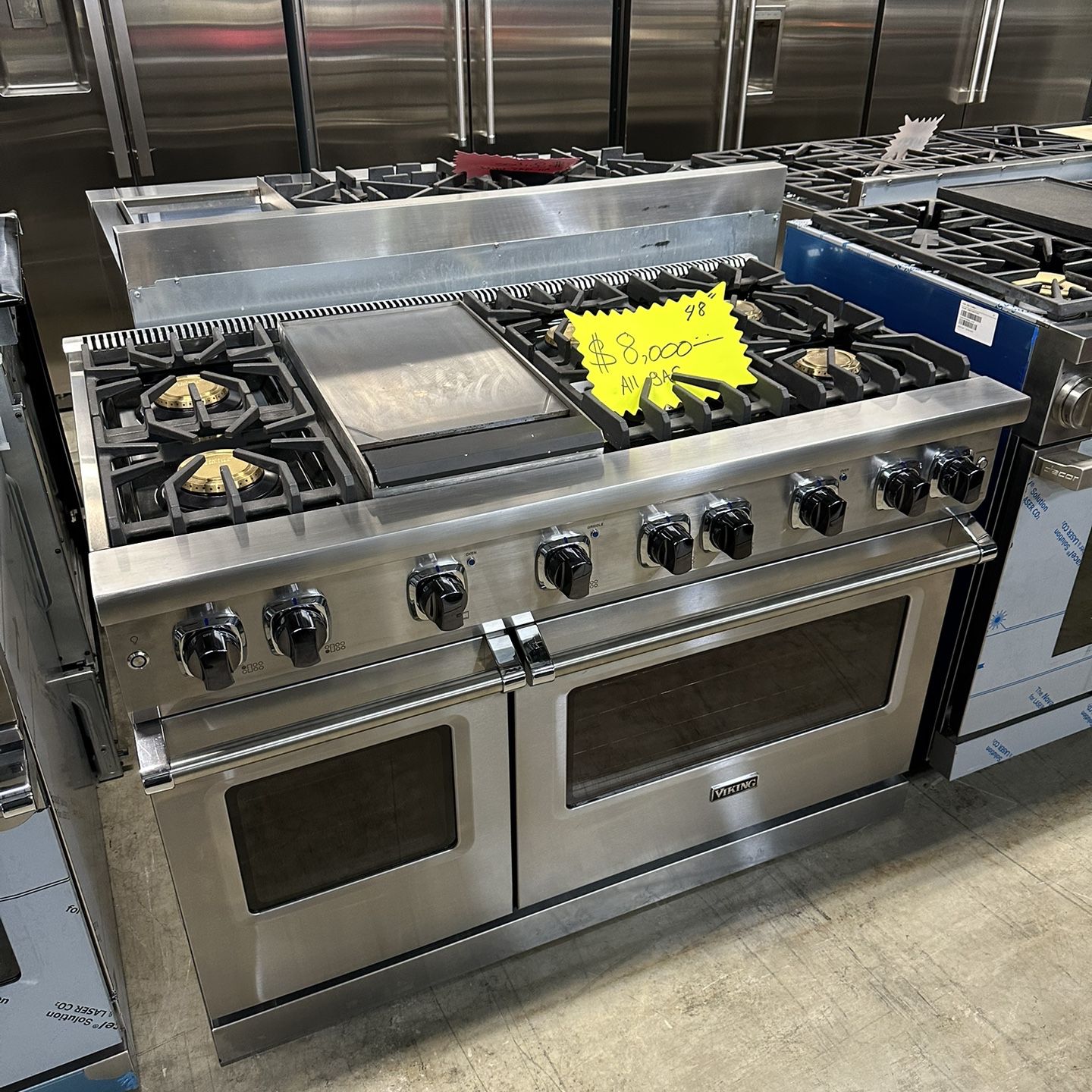 viking 48 inch gas stove new