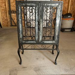 Wrought Iron Wine Rack, Vintage 