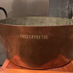 Antique French Copper Stock Pot