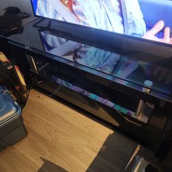 Floating Glass Entertainment Stand