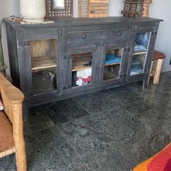 Rustic Black Dresser Armoir