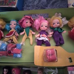 1969 Remco Finger ding Dolls Lot Vintage 
