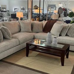 Rawcliffe Parchment 3 Piece Sectional Couch 