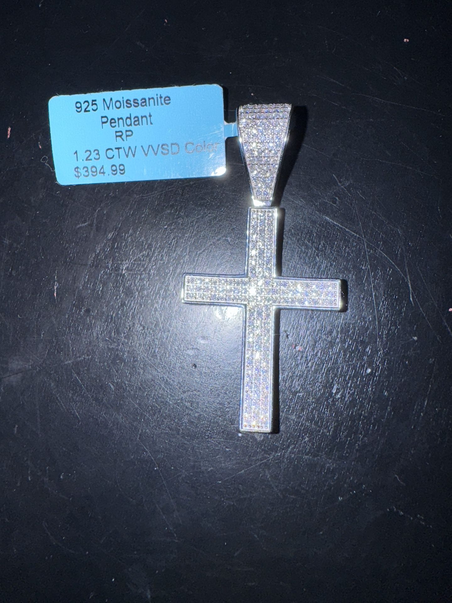 Moissanite Cross Pendant