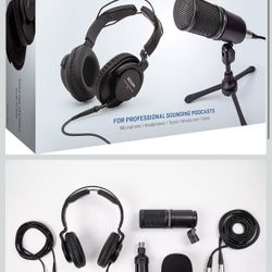 Zoom ZDM-1 Podcast Mic Pack, Podcast Dynamic Microphone, ZHP-1 Headphones, TPS-4 Tripod, Windscreen, 2-Meter XLR Cable, for Recording & Streaming Podc