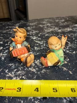 (2) vintage Goebel pieces boy and girl with accordion