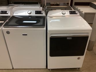 Maytag Top Load 5.3 cu.ft. Washer and Electric 7.4 cu.ft. Dryer Set with Extra Power