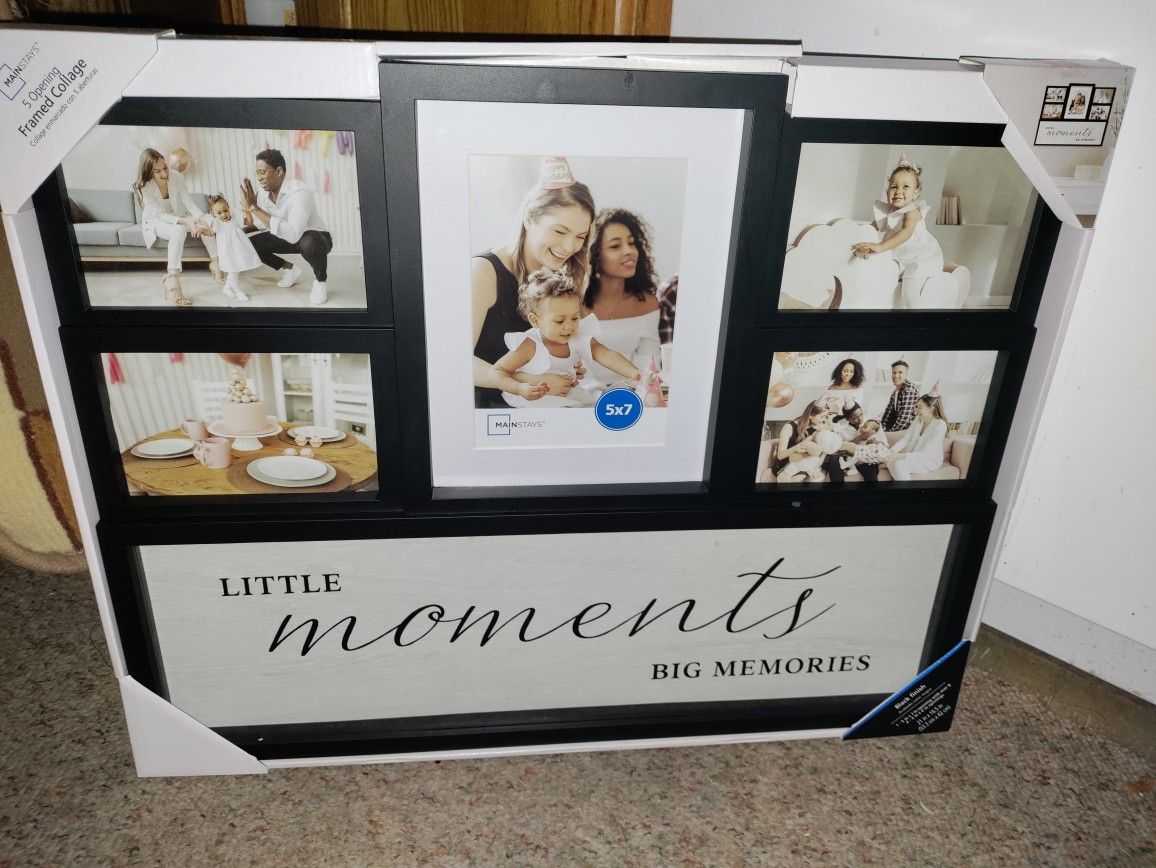 Wall collage frame. " LITTLE MOMENTS BIG MEMORIES" Brand New! - $25 (43612)
Wall collage frame. " LITTLE MOMENTS BIG MEMORIES" Brand New!