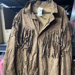 Adult Western Cowboy Fringe Jacket / Top Size XL 