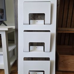 Ikea White Metal Wall Magazine Rack