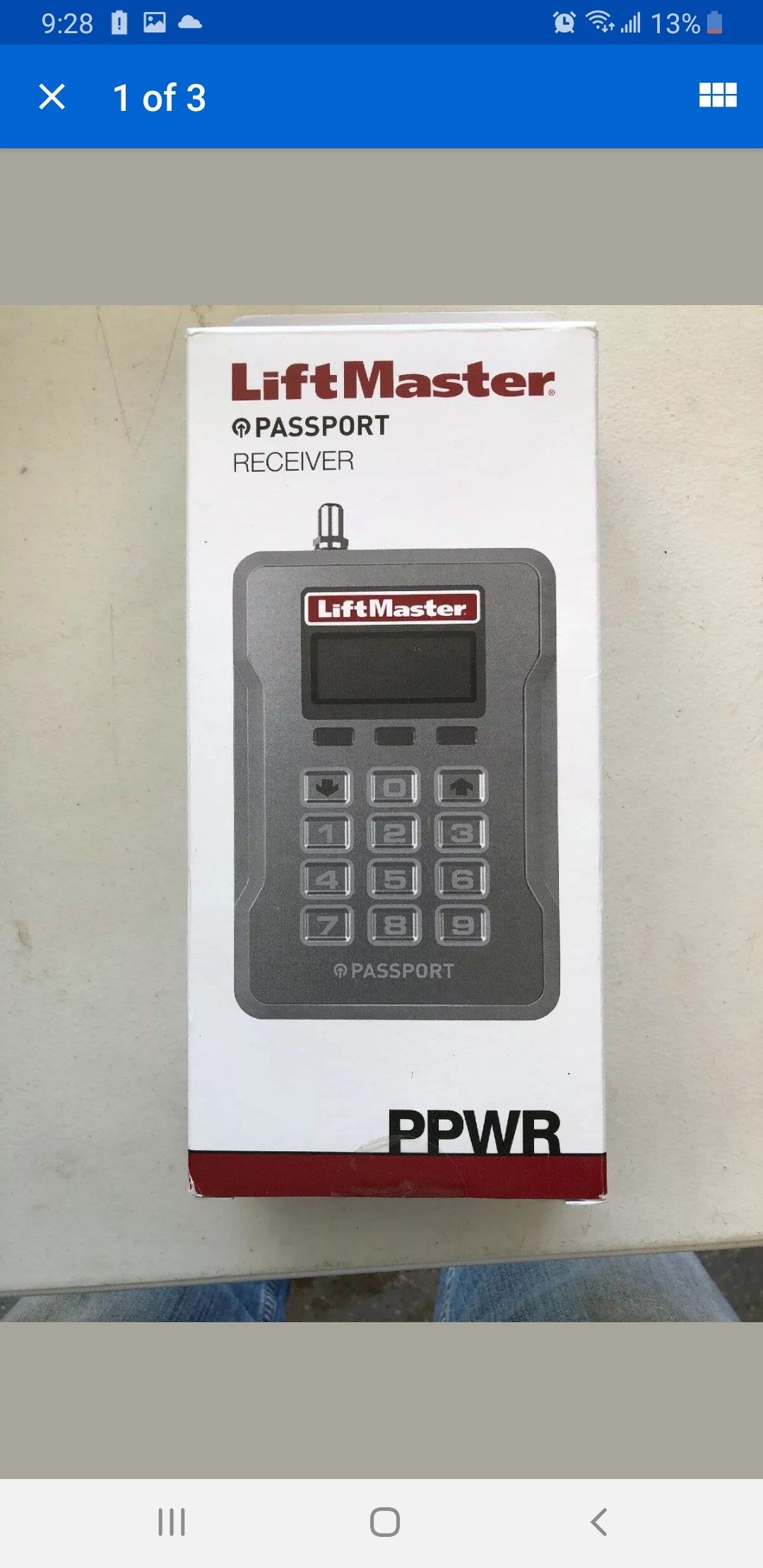 New Open Box LiftMaster Passport PPWR Receiver with Security+ 2.0