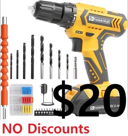 (NEW) 20v 280in-lbs 3/8 Cordless Drill