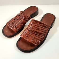 Women’s Cole Haan size 9 1/2 sandals wedge brown slides 
