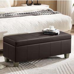 51” brown ottoman new