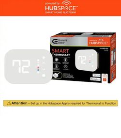 Wi-Fi and Bluetooth Enabled Smart Programmable Thermostat with Schedules Powered by Hubspace