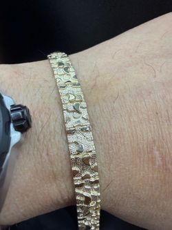 10k Gold Nugget Bracelet