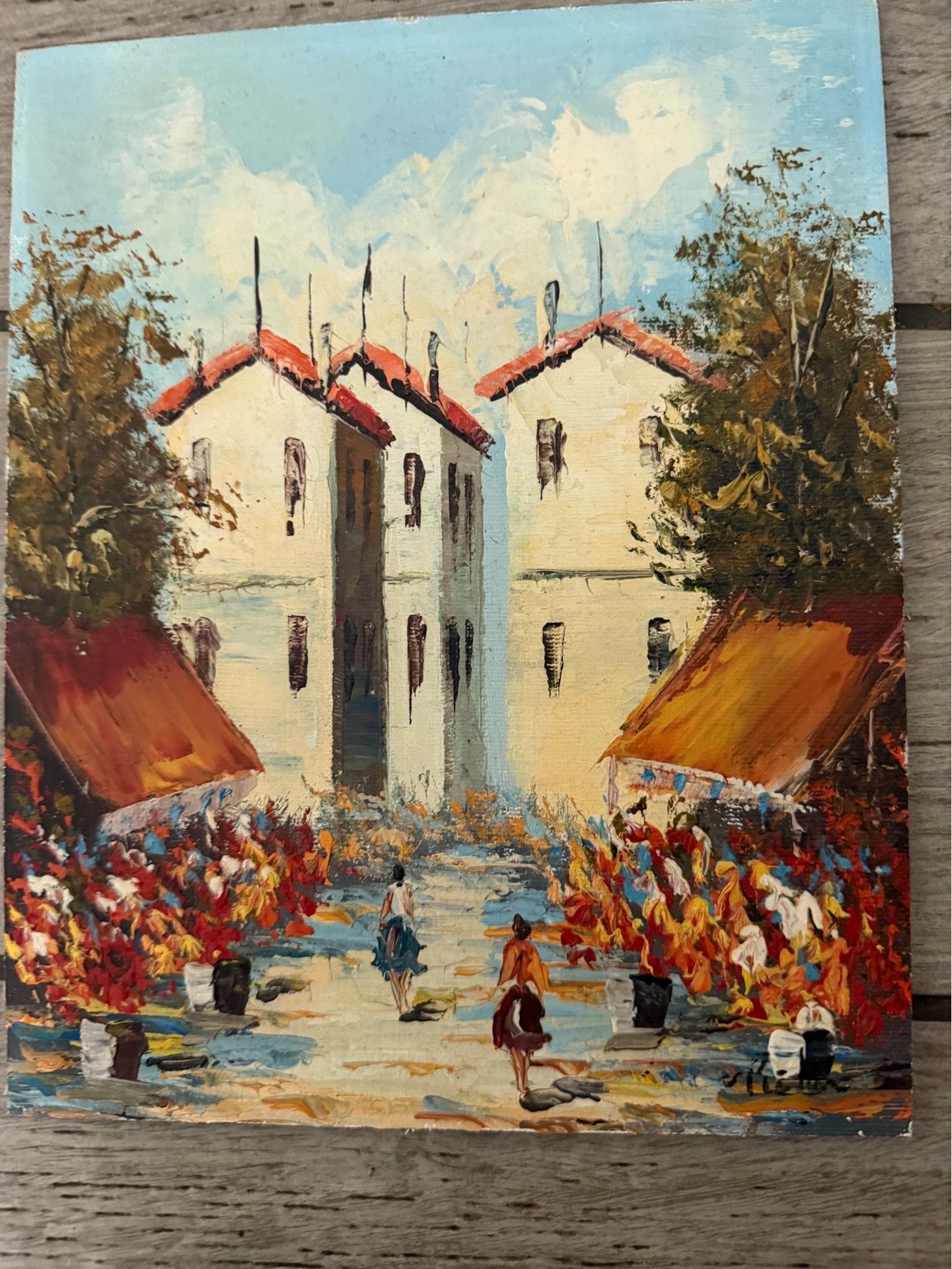 Vintage signed oil painting