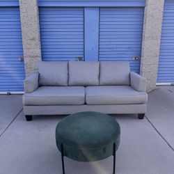 Sleek Modern Grey Sofa – Minimalist Aesthetic 