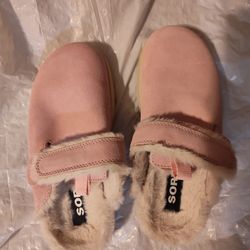 Sorel Viibe Pink Suede Clog Size 7
