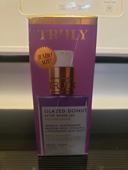 Brand New TRULY Beauty Glazed Donut After Shave Oil - JUMBO Size (6.4 oz)