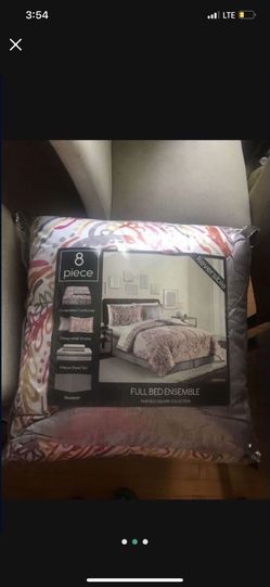 New 8 piece Full Size Reversible Comforter Set pick up in cicero edredon con 8 piesas nuevo recoger en cicero