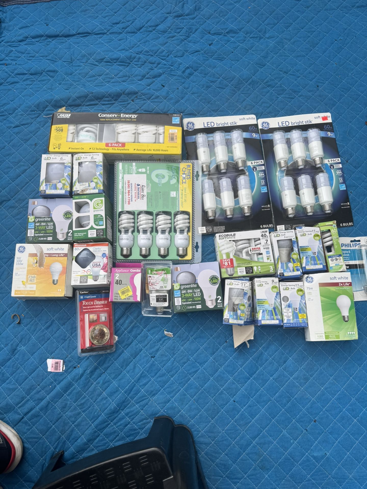 Mixed Light Bulbs - GE, Sylvania, Conserv-Energy