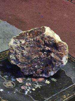 20 lb raw garnet stone set in crystal and other precious gems,