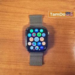 Apple Watch Series 10 46mm, Cellular Titanium Case Milanese Loop