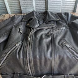 MENS LEATHER JACKET Lg.