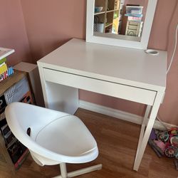 Girls IKEA Vanity/ Desk