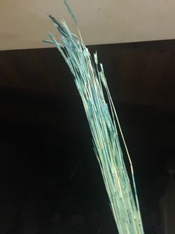 Blue fake plant with tiny spik not sharp