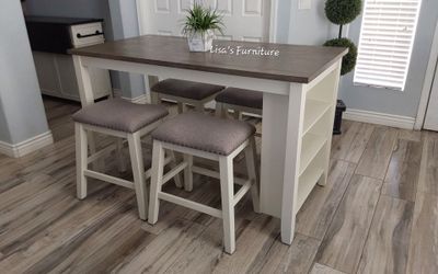 Beautiful farmhouse counter height dining table