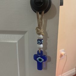 Evil Eye Door Keychain Blue 