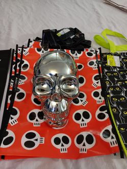 Halloween Tote Bags Set of 7 with Skull
