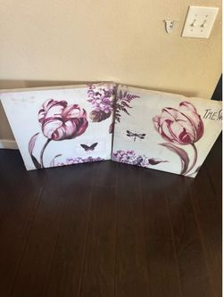 Floral Canvas Wall Art Set