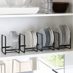 [NEW] 4 Pack Cabinet Plate Organizer Dish Rack