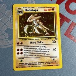 Pokémon Kabutops — Fossil 9/62 — Authentic Vintage WOTC Pokemon (as is condition)