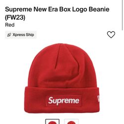 Supreme Beanie Red Box Logo 